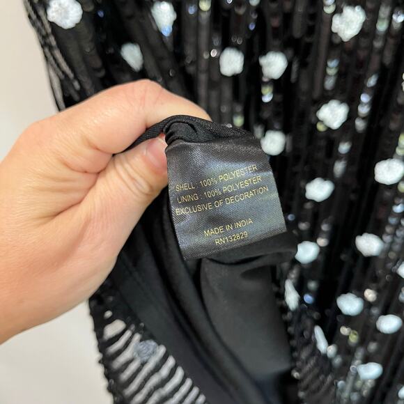 REVOLVE House of Harlow Black Sequin Polka Dot Mini Dress Party Cocktail Sz S - Picture 6 of 9